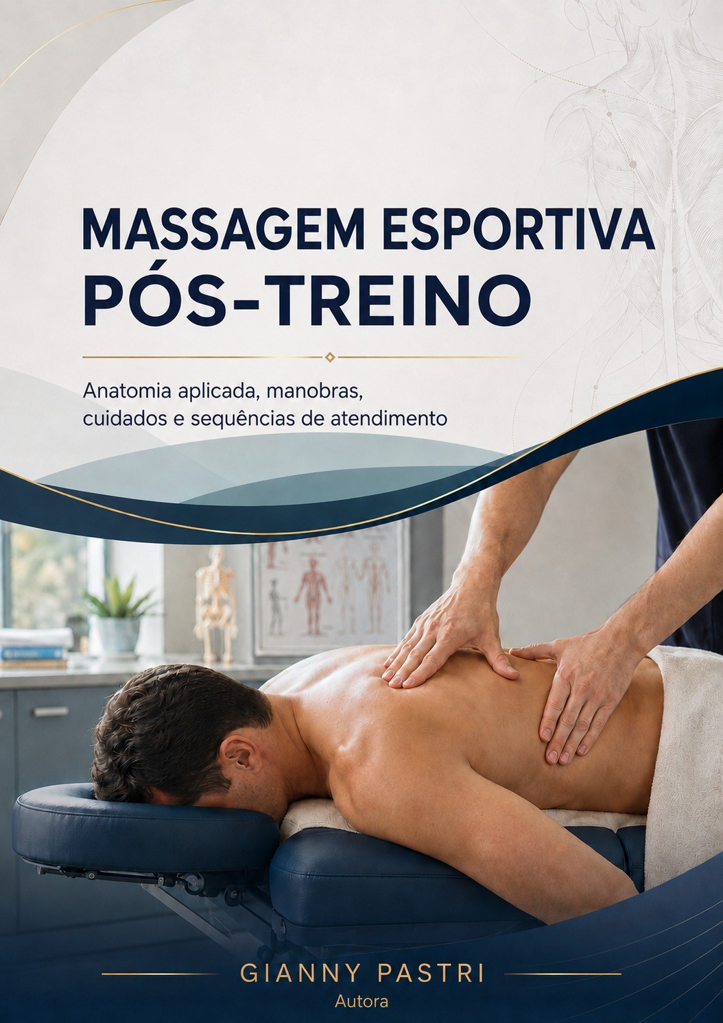 Capa do e-book Massagem Esportiva Pós-Treino, de Gianny Pastri