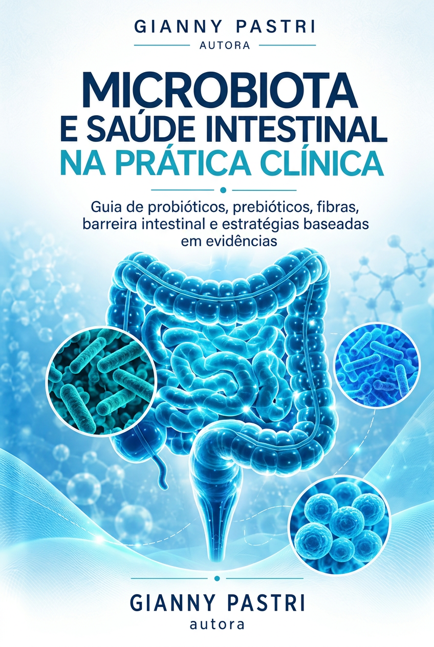 Capa do e-book Microbiota e Saúde Intestinal na Prática Clínica, de Gianny Pastri